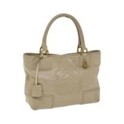 Pre-owned Leather handbags Loewe Pre-owned , Beige , Dames