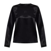 Zijden top Saint Laurent , Black , Dames