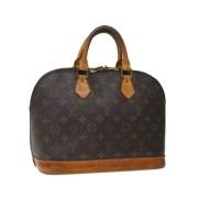 Pre-owned Canvas handbags Louis Vuitton Vintage , Brown , Dames