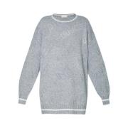 Elegante Grijze Maxi Sweater Liu Jo , Gray , Dames