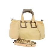 Pre-owned Leather handbags Chloé Pre-owned , Beige , Dames