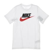 Icon Futura Wit/Zwart/Rood T-shirt Nike , White , Heren