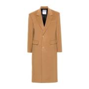 Bruine Wol-Kasjmier Jas Moschino , Brown , Heren