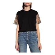 Oversized T-shirt Burberry , Black , Dames