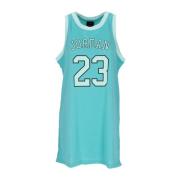 Mesh Crew Neck Mouwloze Jurk Jordan , Green , Dames