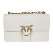 Klassieke Vitello Love One Handtas Pinko , White , Dames