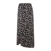 Zwarte Polka Dot Wijd Uitlopende Rok Msgm , Black , Dames