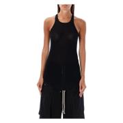 Zwart Rib Tank Top Aw24 Rick Owens , Black , Dames