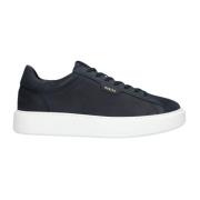 Blauwe Lage Top Heren Sneakers Vince Tora Nubikk , Blue , Heren