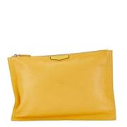 Pre-owned Leather clutches Givenchy Pre-owned , Yellow , Dames