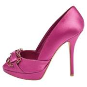 Pre-owned Satin heels Dior Vintage , Purple , Dames