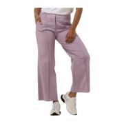 Wijde Pijp Klassieke Stretch Broek Summum Woman , Purple , Dames