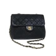 Pre-owned Canvas chanel-bags Chanel Vintage , Black , Dames