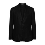 Diagonal Stripe Wool-Cashmere Jacket Tagliatore , Black , Heren