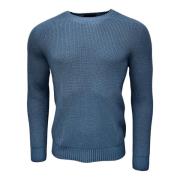 Rainwool Denimblauwe Trui Gran Sasso , Blue , Heren