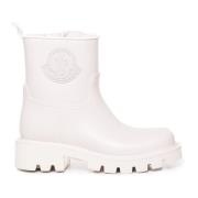 Witte Waterdichte Laarzen met Trekkoordsluiting Moncler , White , Dame...