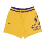 Lakers Fleece Shorts Courtside Nike , Yellow , Heren