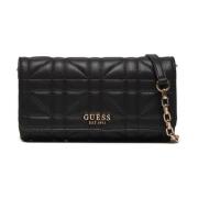 Gewatteerde Schoudertas Assia - Kettingriem Guess , Black , Dames