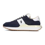 Blauwe Suède Lage Sneakers Ralph Lauren , Blue , Heren