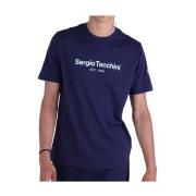 Goblin T-shirt 100% Katoen Sergio Tacchini , Blue , Heren