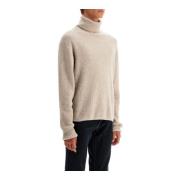 Luxe Cashmere Silk Turtleneck Sweater Tom Ford , Beige , Heren