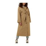 Trenchcoat Jas Kameelkleur Vrouwen Envii , Brown , Dames