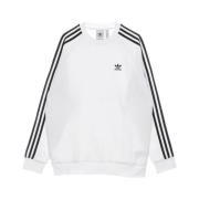 3-strepen Crew Neck Sweatshirt Wit Adidas , White , Heren