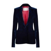 Midnight Blue Fitted Jacket Nina Ricci , Blue , Dames