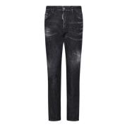 Zwarte Slim-Fit Denim Jeans Dsquared2 , Black , Heren