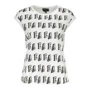 Witte Mouwloze Logo Tee met Contrasterende Details Emporio Armani , Wh...