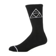 Geborduurde Logo Sokken Single Pack HUF , Black , Heren