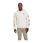 Street art patches hoodie oversized Guess , Beige , Heren