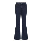 Hoge taille 70's stijl jeans met hartdetail MOS Mosh , Blue , Dames