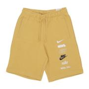 Korte French Terry Trainingsbroek Nike , Beige , Heren