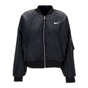 Reversibele Faux Fur Bomberjack Nike , Black , Dames