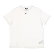 Essentiële Top Wit/Zwart T-shirt Nike , White , Dames