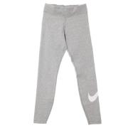 Essentiële Legging met Bedrukt Swoosh-logo Nike , Gray , Dames