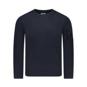 Blauwe Fleece Crew Neck Sweatshirt C.p. Company , Blue , Heren