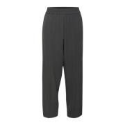 Cropped Pants Black Oyster Kaffe , Gray , Dames