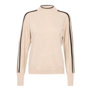 Sportieve Pullover met Strepen Kaffe , Beige , Dames