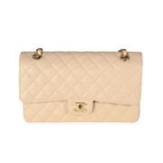 Pre-owned Leather chanel-bags Chanel Vintage , Beige , Dames