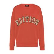 Edition Sweater met Ronde Hals Lady Day , Orange , Dames