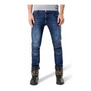 Artistic Slim Stretch Jeans Philipp Plein , Blue , Heren