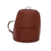 Pre-owned Leather backpacks Louis Vuitton Vintage , Brown , Dames