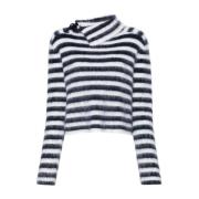 Blauwe Ribgebreide Trui Jacquemus , Blue , Dames