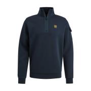 Halve rits kraag interlock jersey pullover PME Legend , Blue , Heren