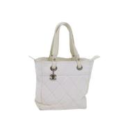 Pre-owned Canvas chanel-bags Chanel Vintage , White , Dames