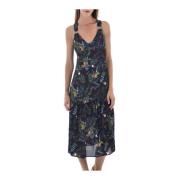 Jungle Print Midi Jurk - Getailleerd V-Hals See u soon , Multicolor , ...