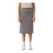 Rode Ruit Rok Klassieke Stijl Part Two , Multicolor , Dames