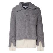 Grijze Wollen Mix Multi-Layer Jas JW Anderson , Gray , Heren